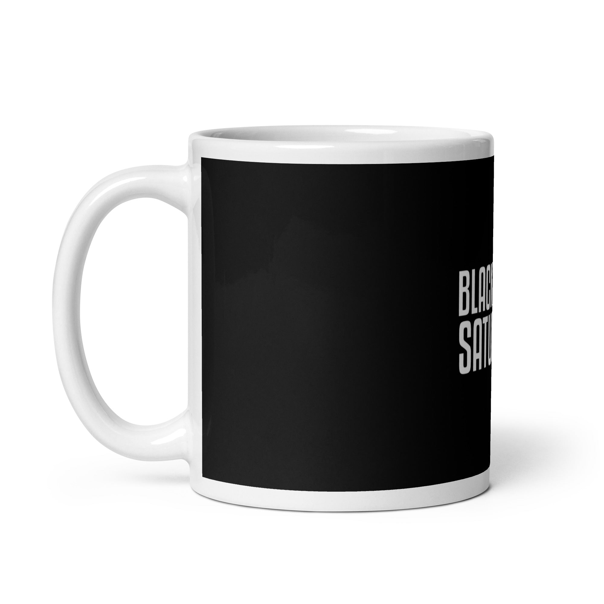 White glossy mug