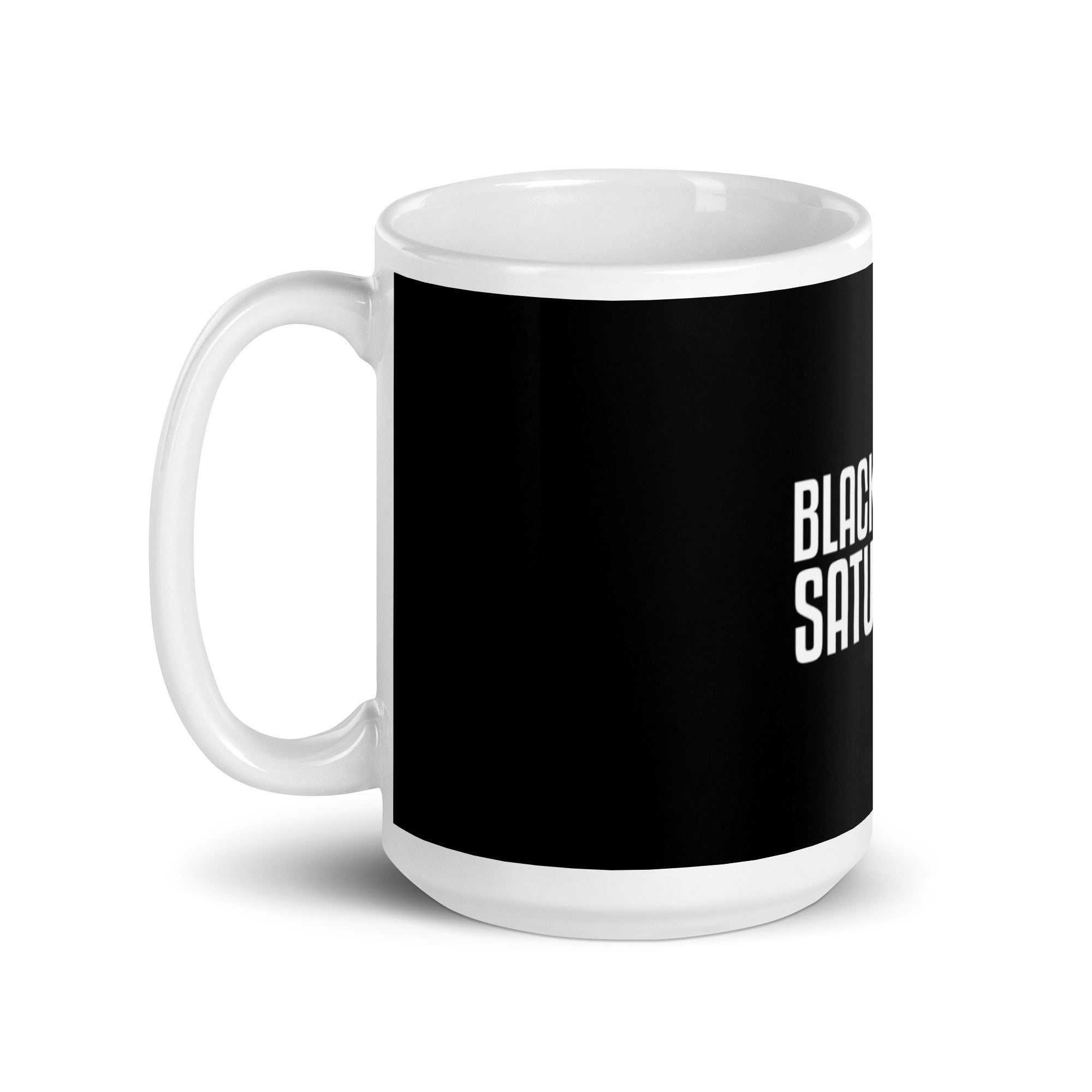 White glossy mug