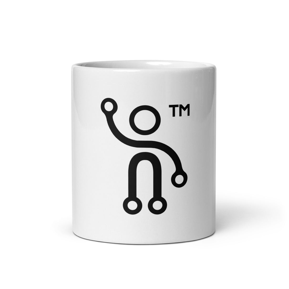 White glossy mug