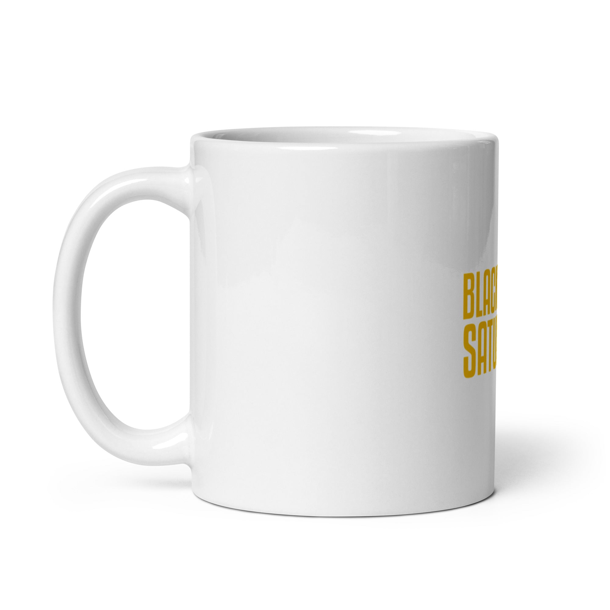 White glossy mug