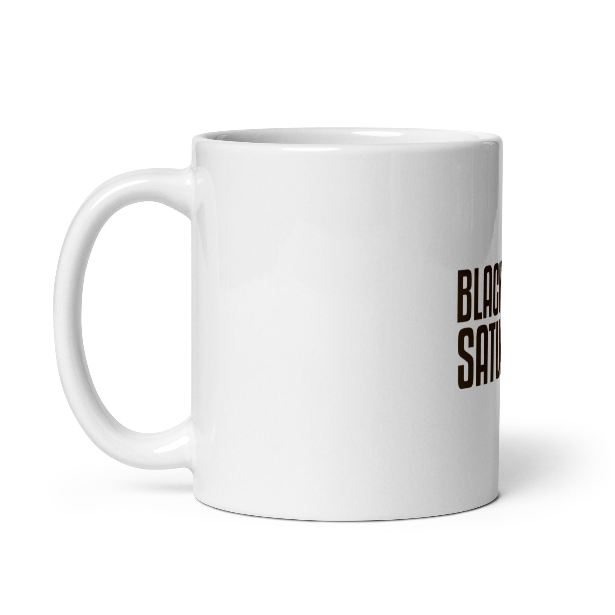 White glossy mug