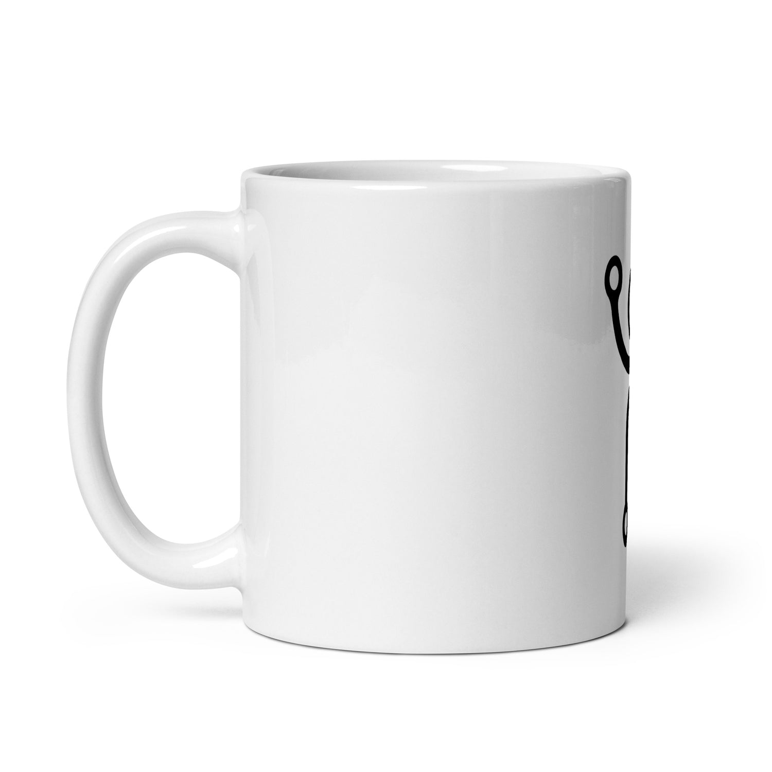 White glossy mug