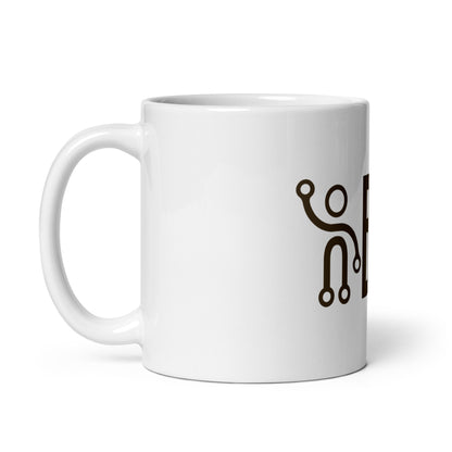 White glossy mug