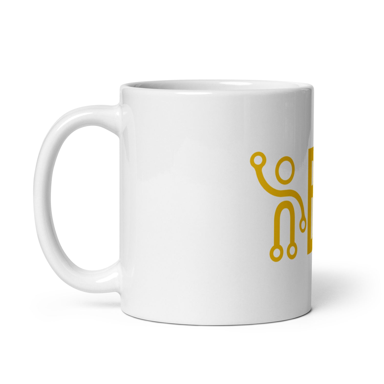 White glossy mug