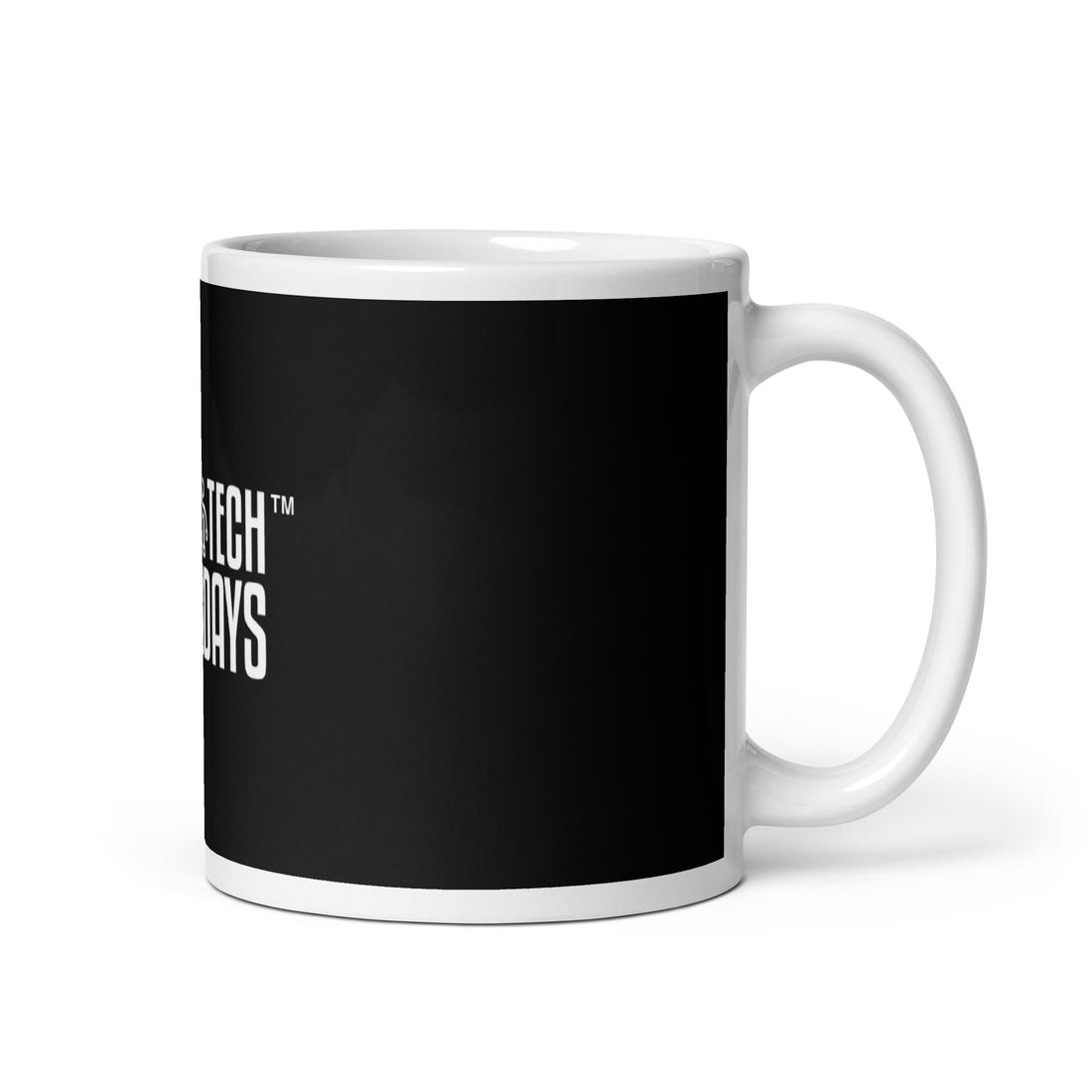 White glossy mug