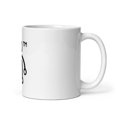 White glossy mug