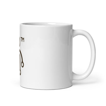 White glossy mug