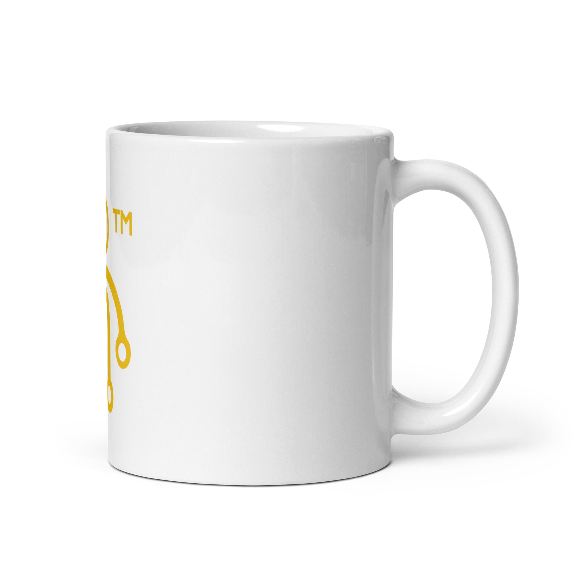 White glossy mug