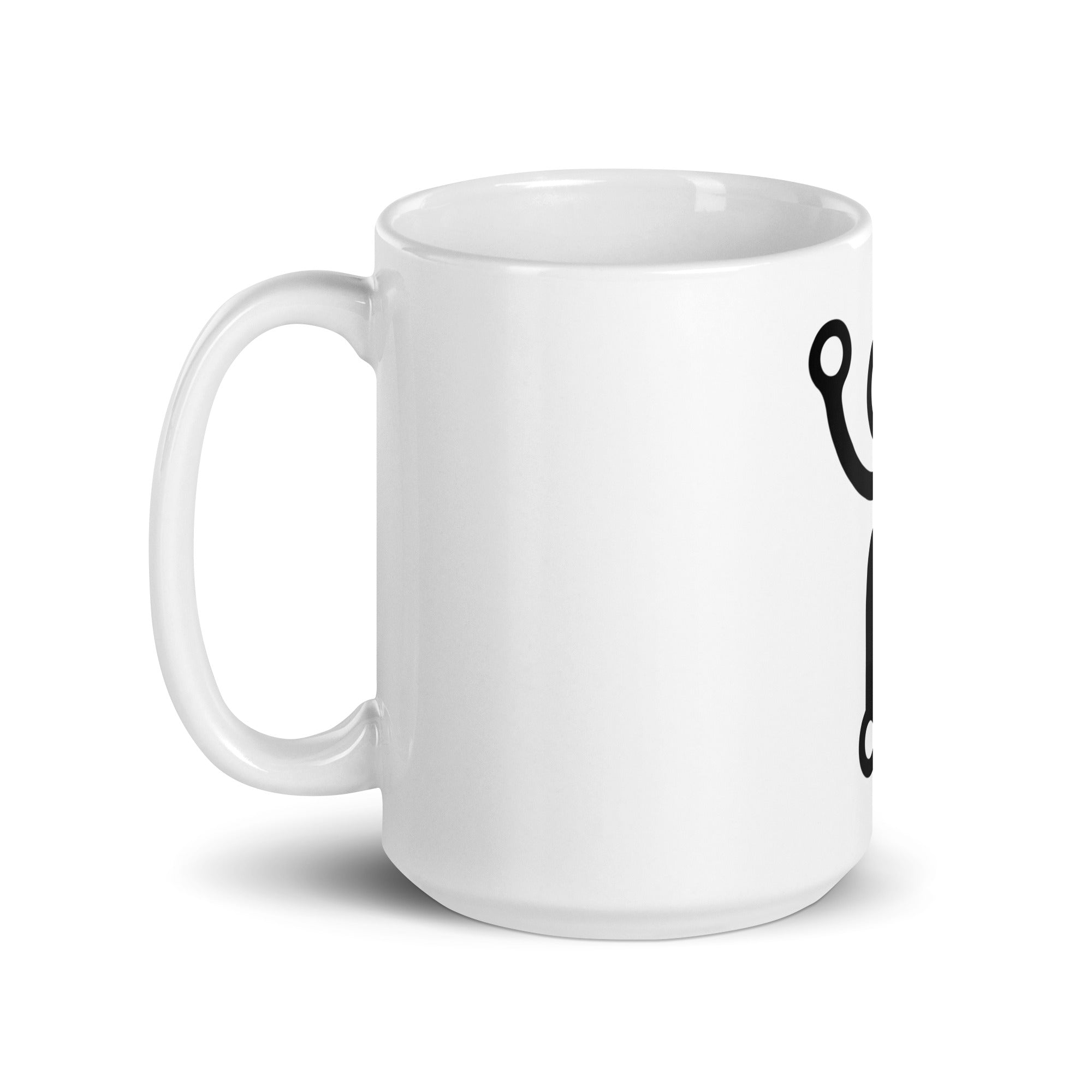 White glossy mug