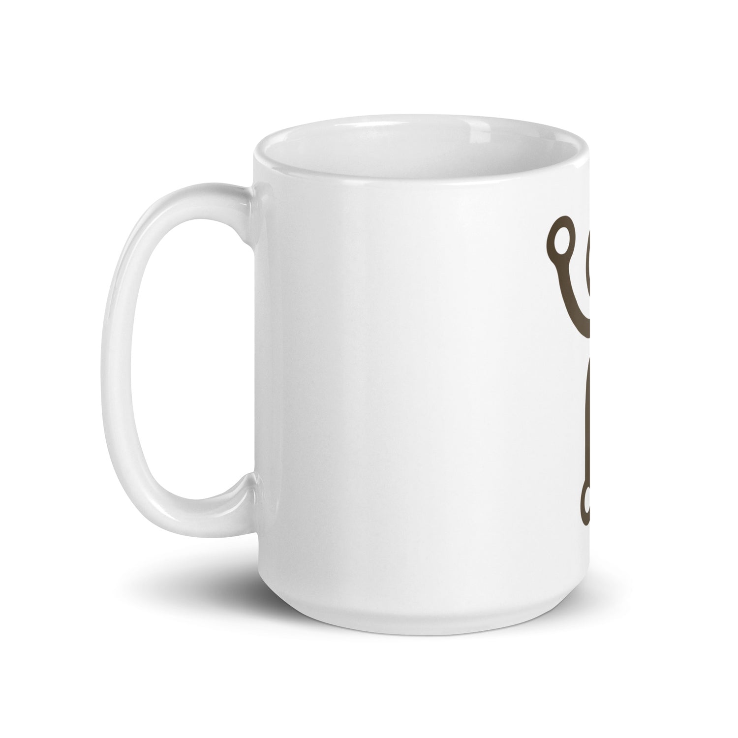 White glossy mug