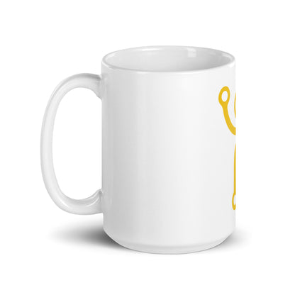 White glossy mug