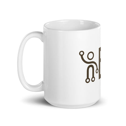 White glossy mug