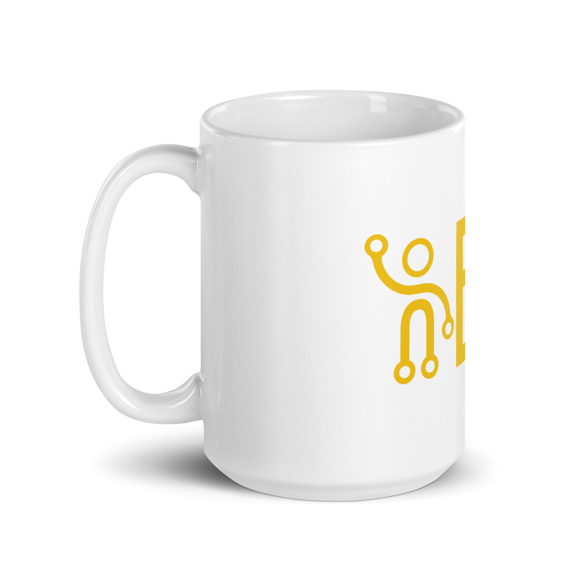 White glossy mug