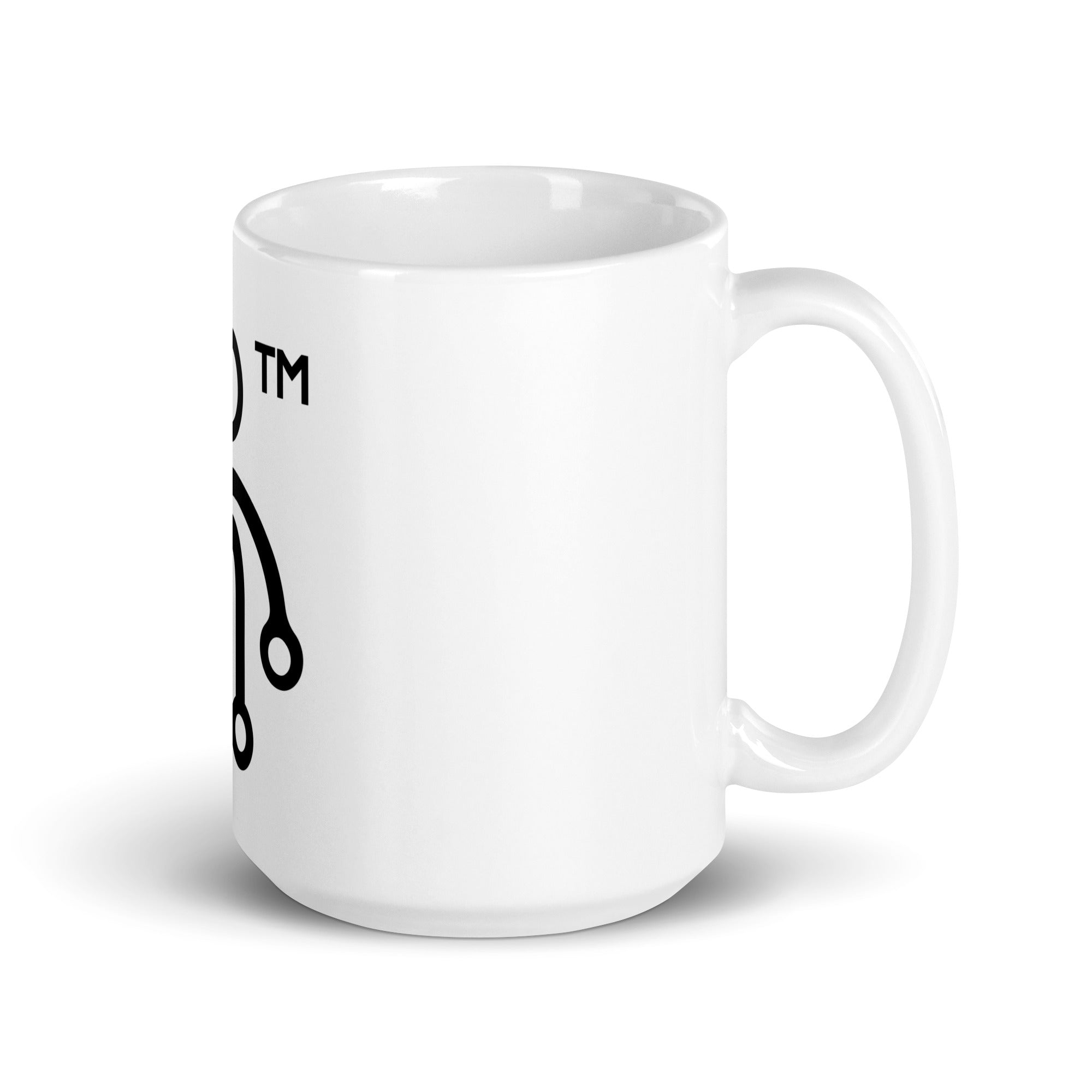 White glossy mug