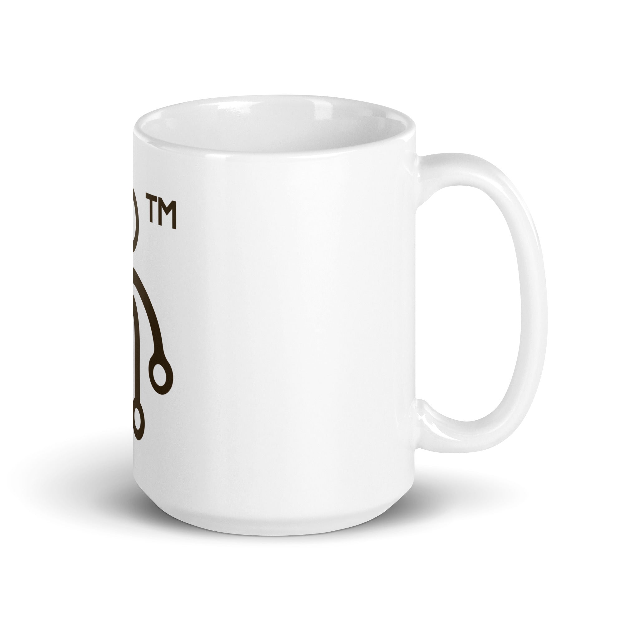 White glossy mug